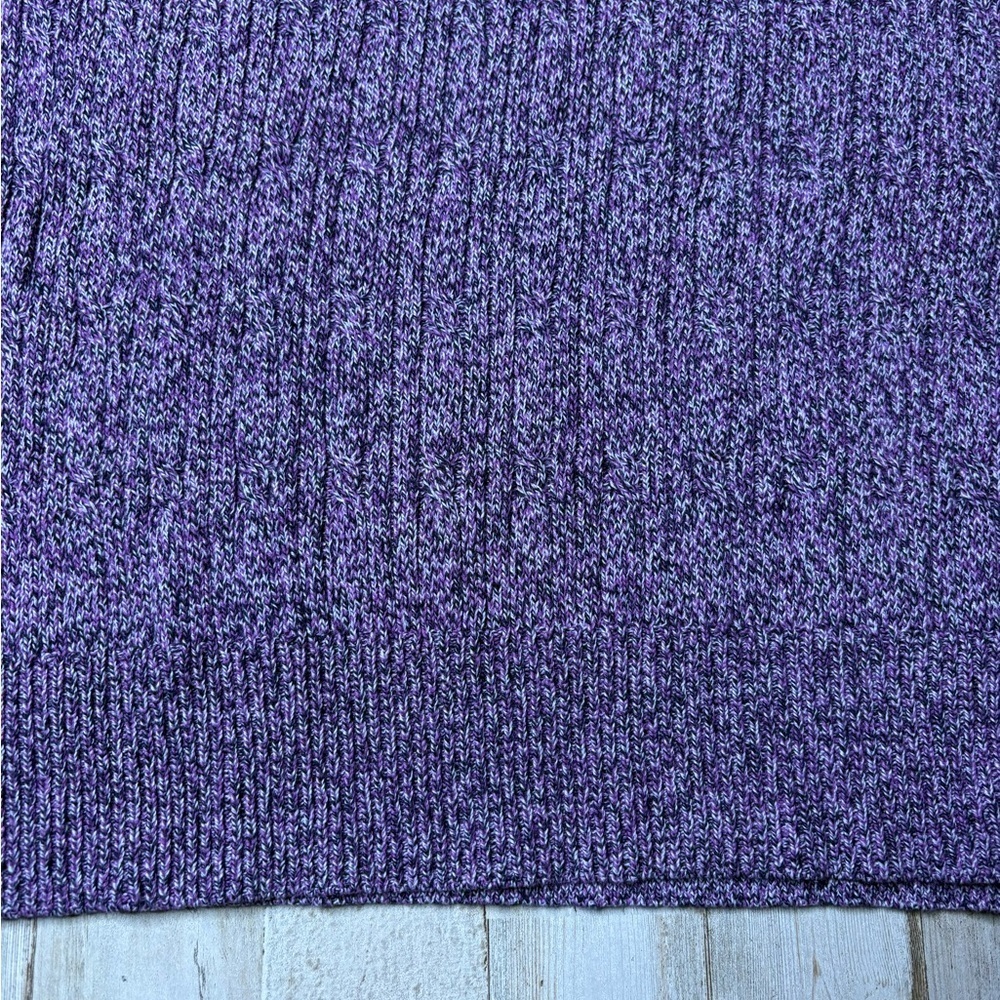 Kim Rogers Cable Crew Sweater Women’s Plus Sz 1X Purple Marbled Classic NWT - Picture 8 of 14